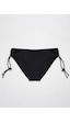 İpli Yan Bağlamalı Desenli Bikini Altı Siyah