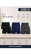 Tutku 0114 Erkek Likralı Boxer 6'lı Paket Siyah - Lacivert - Füme