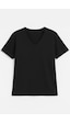 Markapia Kadın V Yaka Kısa Kollu Düz T-shirt Siyah Markapia Kadın V Yaka Kısa Kollu Düz T-shirt Siyah