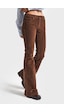 it's basic Kadın Açık Kahve 26w5-42 Flare Fit İnce Fitilli Velvet Esnek Kumaş Pantolon