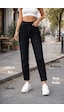Cedy Denim Kadın Yüksek Bel Soho Boyfriend Jean C599 Siyah