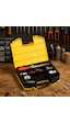 Porsima L-00560 Combo Takım Çantası Çift Taraflı Çok Bölmeli Organizer - Balıkçı Terzi Dişçi Pastane Organizer Kutu Sarı - Siyah