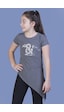 Toontoy Kids Toontoy Kız Çocuk T-shirt What Baskı Antrasit