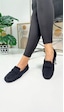 Günlük Kadın Loafer Peluş Astarlı Oval Burunlu Alçak Desenli Tabanlı Ayakkabı 375 Siyah