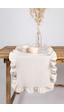 Wellstil Rufle Fırfırlı Keten Runner 40 x 110 CM