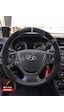 Hyundai İ20 Dikme Direksiyon Kılıfı Alcantara Süet Mat Karbon Gri Yüzük Ve Dikiş 2014-2020 Siyah