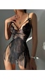Bella Notte Siyah Dantel Detaylı Püsküllü Babydoll