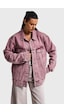 it's basic Kadın Lila 3s6-98 Oversize Özel Yıkamalı Bol Kesim Denim Ceket