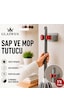 Paspas Süpürge Fırça Ve Mop Askısı Sap Tutucu Mutfak Banyo Askı Yapışkanlı Düzenleyici Askılık Gri Paspas Süpürge Fırça Ve Mop Askısı Sap Tutucu Mutfak Banyo Askı Yapışkanlı Düzenleyici Askılık Gri