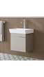 Likya Ayaksız Tek Kapaklı Lavabolu 49 Cm Banyo Dolabı Alt, Mini Lavabolu Alt Banyo Dolabı Kumtaşı