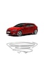 Seat Leon 12 Parça Paslanmaz Krom Cam Çerçeve Çıtası Seti 486136