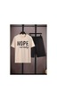Medinenur Nope Baskılı T-shirt Short Bol Paça Rahat Kalıp Siyah Alt Siyah Üst Short Takım Bej