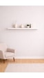 Yankı-byeg 90 Cm Mat Beyaz Mdf Uçan Duvar Rafı Gizli Bağlantı Kitaplık Beyaz
