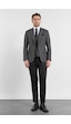 İmza Siyah-antrasit Mono Yaka 6 Drop Slim Fit Tam Astar Keten Karışımlı Takım Elbise 1001260150 Siyah - Antrasit