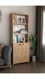 Kapaklı Çok Amaçlı Salon Dolabı 150x50x22 Cm Raflı Kitaplık Dekoratif Depolama Ünitesi Atlantik Çam Kapaklı Çok Amaçlı Salon Dolabı 150x50x22 Cm Raflı Kitaplık Dekoratif Depolama Ünitesi Atlantik Çam