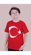 Panios Kids Imzalı Atatürk Baskılı Unisexs T-shırt Kırmızı