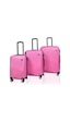 Polo&Sky Elmas Model Pembe Renk 3'lü Valiz Bavul Seti Polo&Sky Elmas Model Pembe Renk 3'lü Valiz Bavul Seti