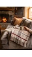 Livoras Home Dinarsu Cozy Life Pamuklu Tv Battaniyesi 130 X 170cm İnka Yeni Bordo