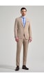 İmza Düz Gabardin Mono Yaka Tam Astar Beli Lastikli Esnek 6 Drop Slim Fit Takım Elbise 1001250155 Koyu Bej