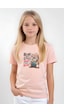 Fyk Kids Kız Çocuk Basic Bear Stayle Baskılı T-shirt Somon