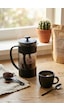 350 Ml Borosilikat Cam French Press & Siyah Modern Kahve Ve Bitki Çayı Demleme Gereci Çok Renkli