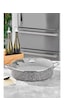 Taç 34 Cm Ultra Granit Metal Kulplu Basık Tencere Gri