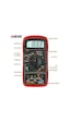 Aneng An8205c Dijital Multimetre Kırmızı