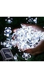Çiçek Desenli Güneş Enerjili Bahçe Aydınlatma 30 Led Beyaz Işık