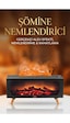 Alev Efektli Şömine Aromaterapi Difüzörü Hava Nemlendirici 150 Ml Serin Buhar 7 Led Işık