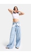 it's basic Kadın Ice Palazzo Fit Özel Tasarım Denim Jean Buz Mavi