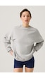 Los Ojos Gri Melanj Geniş Kalıp Bisiklet Yaka Sweatshirt Crew Neck Gri Melanj Gri Melanj