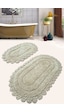 Regnum Cotton Bej 2 Li Set Banyo Paspası Özel Dantelli