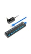 Triline 7 Port Adaptörlü Usb Usb 3.0 On Off Tuşlu Hub Çoklayıcı