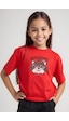 Fyk Kids Kız Çocuk Basic Awesome Boy Baskılı T-shirt Kırmızı