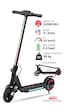Elektrikli Çocuk Scooter - Çift Frenli Katlanabilir - Led Işıklı - Ön Çift Süspansiyonlu 8+ Siyah Elektrikli Çocuk Scooter - Çift Frenli Katlanabilir - Led Işıklı - Ön Çift Süspansiyonlu 8+ Siyah