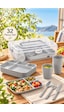 Porsima Ac-101-1 32 Parça 6 Kişilik Pratik Taşınabilir Piknik Seti - Saklama Kutulu Piknik Sepeti Gri