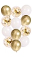 12 İnç Beyaz Gold Ve Konfetili Karışık Balon 10 Adet 12 İnç Beyaz Gold Ve Konfetili Karışık Balon 10 Adet