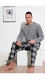 Buratti Ekose Regular Fit Bisiklet Yaka Kışlık Polar Erkek Pijama Takımı 609610013W4 Gri