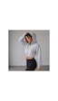Herkesemoda Kadın Grimelanj Fermaurlı Kapüşonlon 2 İplik Şardonlu Crop Sweatshirt Gri