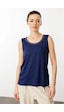 Desen Triko Kadın Sıfır Yaka Yakası Taşlı Askılı T-shirt 25755 Lacivert Lacivert Desen Triko Kadın Sıfır Yaka Yakası Taşlı Askılı T-shirt 25755 Lacivert Lacivert