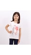 Toontoy Kids Kız Çocuk Tişört Flamingo Baskılı Ekru