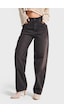 it's basic Kadın Koyu Kot Rengi Cindy 2w5-62 Skater Fit Bol Kesim İç Boy 83cm Denim Jean