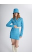 Holly Lolly Tüvit Kumaş Mini Tweed Etek Mavi