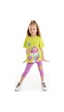 Denokids Cool Unicorn Kız Tayt Takım Çok Renkli