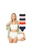 Cottonhill Yüksek Bel Basic Lazer Kesim Bikini Külot 7'li Paket Çok Renkli 4