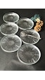 6 Parça Desenli Cam Mini Tatlı/kek/pasta Tabağı Seti 16cm