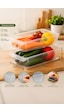 Porsima 3183 2'li Şeffaf Buzdolabı İçi Düzenleyici Organizer Seti 4 Lt 20x32x7 Cm