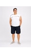 Büyük Beden Beli Yandan Lastikli Bağcıklı Fermuarlı Kargo Cepli Erkek Şort Siyah
