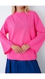 Herkesemoda Kadın Tesettüre Uygun Geniş Kollu Body Pembe