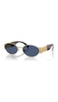 Versace Ve 2299 100280 56 Unisex Oval Gold Metal Güneş Gözlüğü Altın